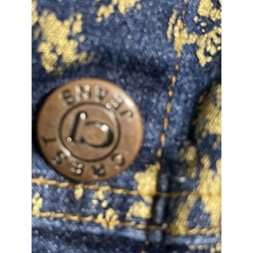 CREST. Women Denin Printing Metalic blue jacket, S ize L - Picture 9 of 12